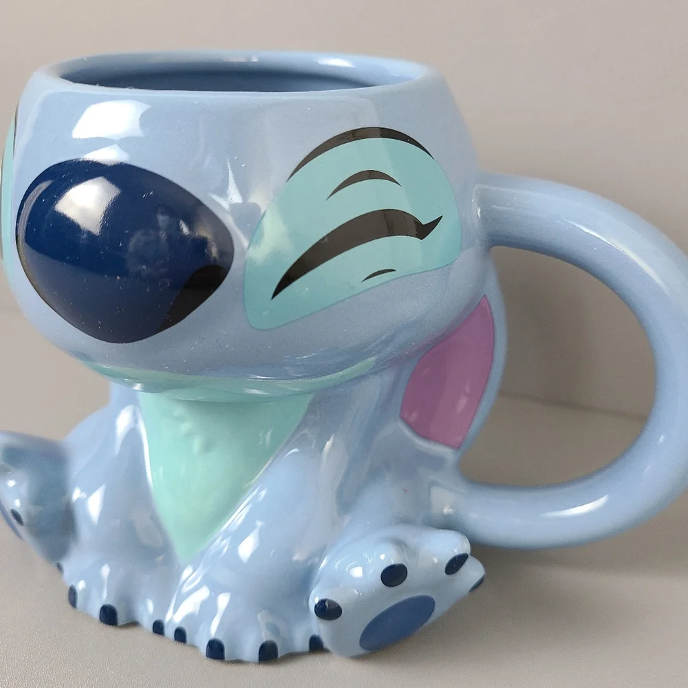 Disney Parks Stitch Figural Collectible Blue Mug